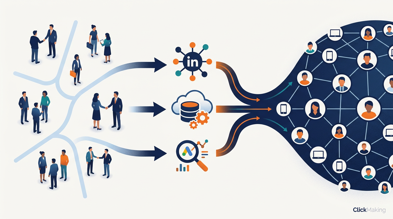 Surat's Digital Marketing Boom: Are You In or Out? — framework illustration by ClickMaking